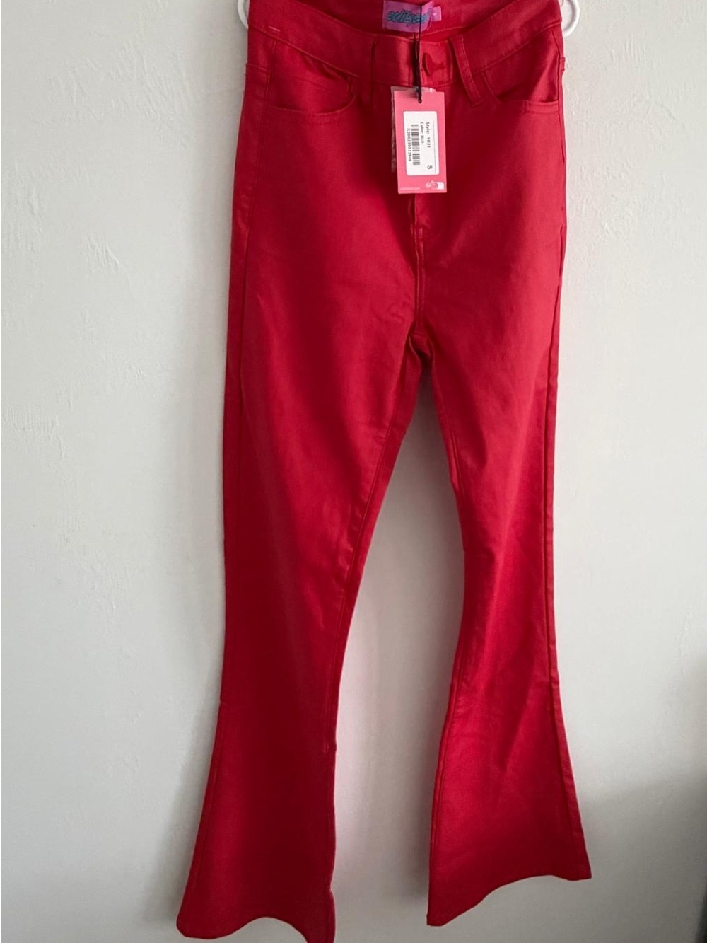 Edikted Girls Red Flared Pants